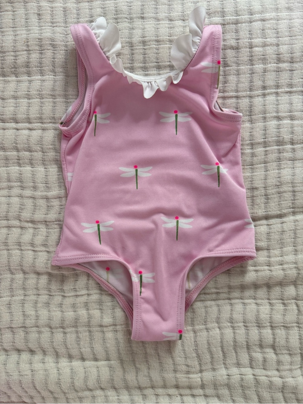 Wippette Pink Dragonfly Ruffle One-Piece Bodysuit
